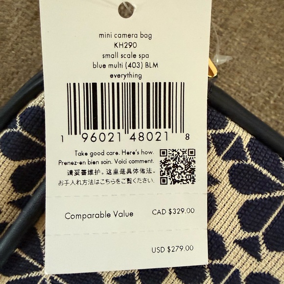 Kate Spade Navy and Beige Floral Crossbody Bag - Picture 6 of 7